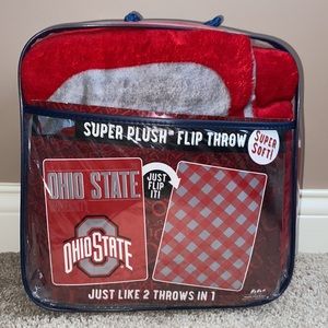 Ohio State Super Plush Flip Throw